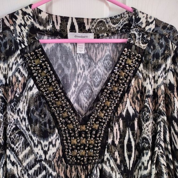 Dress Barn v-neck tunic top plus size 18/20 - Picture 4 of 4